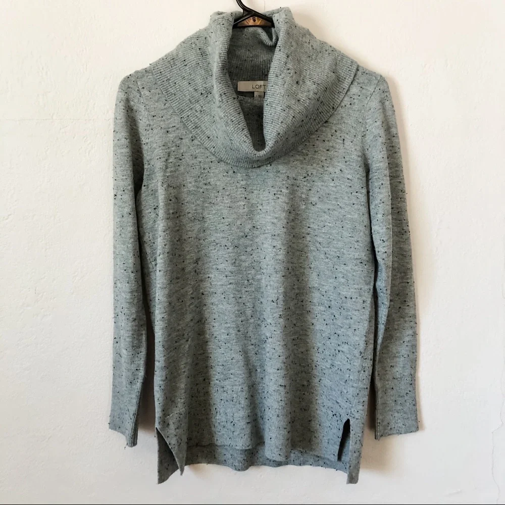 LOFT Lightweight Cowlneck Sweater - Picture 1 of 5